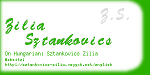 zilia sztankovics business card